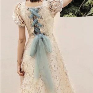 Holly Garden Vintage-Style Lace Bow Fairy Princess Dress
